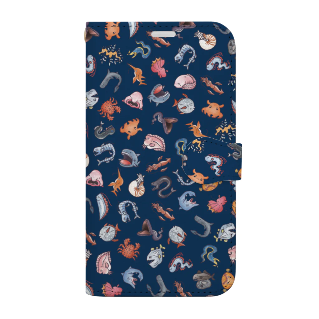 mincruの深海魚図鑑1_カラーver Book-Style Smartphone Case
