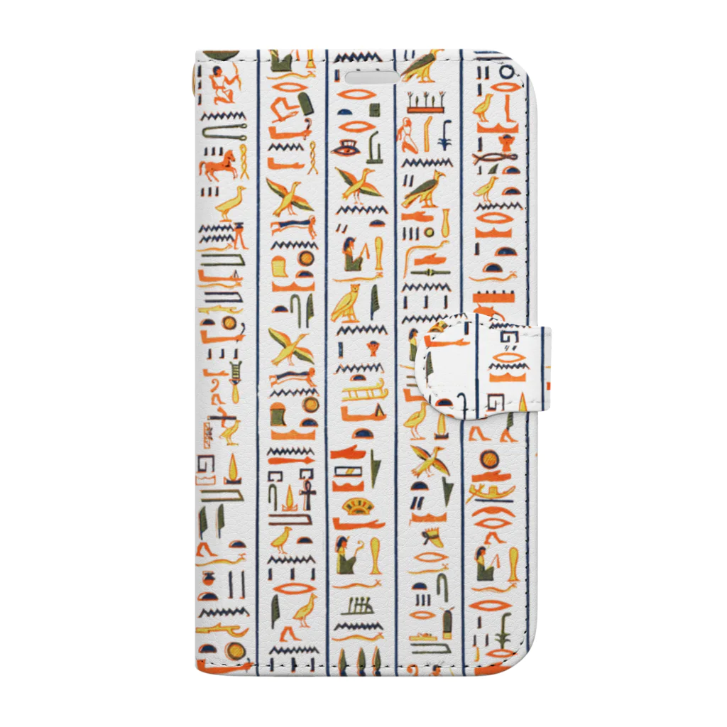 Nursery Rhymes  【アンティークデザインショップ】の古代エジプト象形文字 - ヒエログリフ Book-Style Smartphone Case