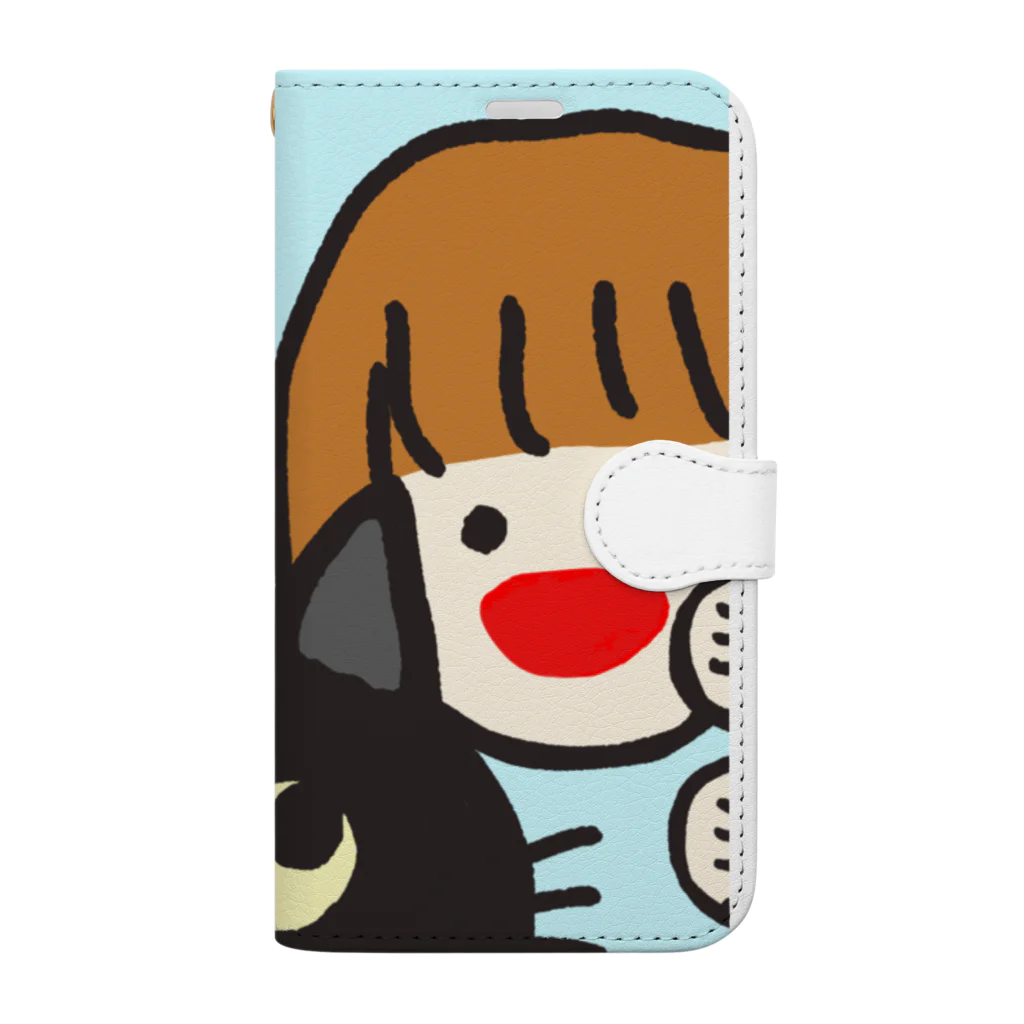 yuru.natu.artの『覗いてるチッチたち』 Book-Style Smartphone Case