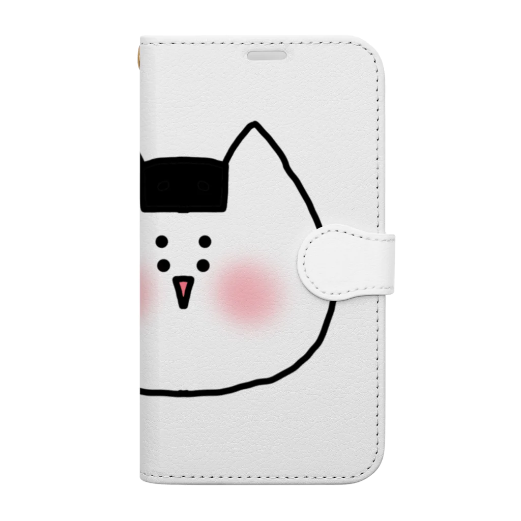 NyamiNyamiのまえがみぱっつんねこ 手帳型スマホケース