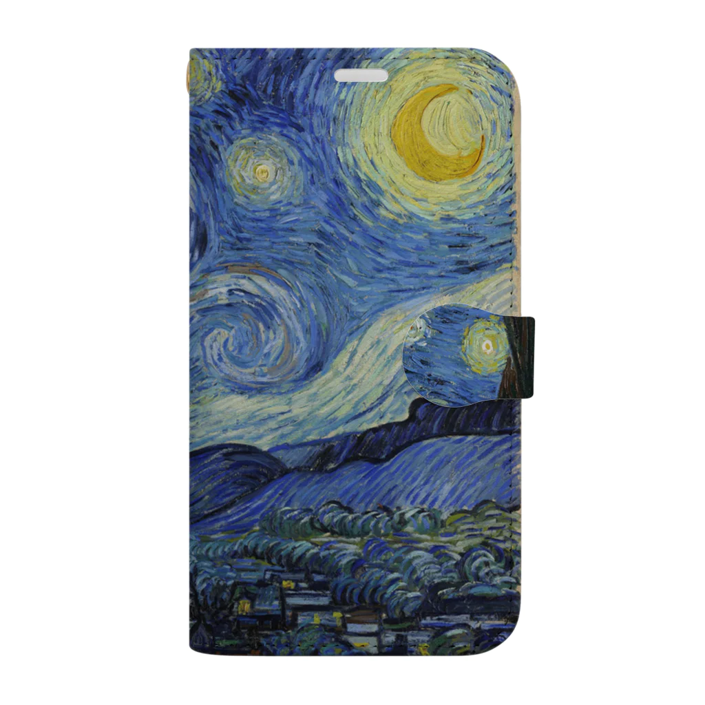 世界美術商店の星月夜 / The Starry Night Book-Style Smartphone Case