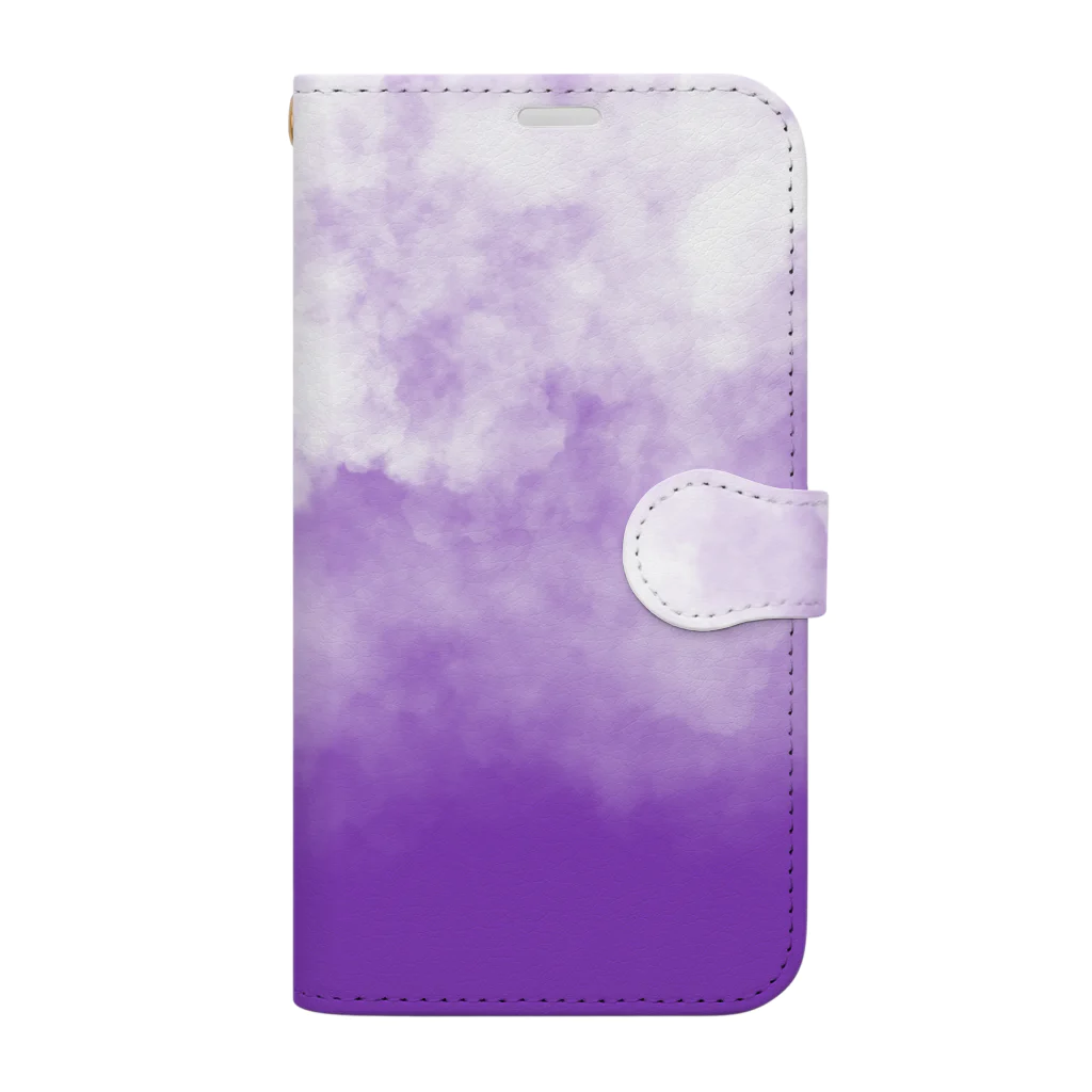 IHYLIのSky/purple 手帳型スマホケース