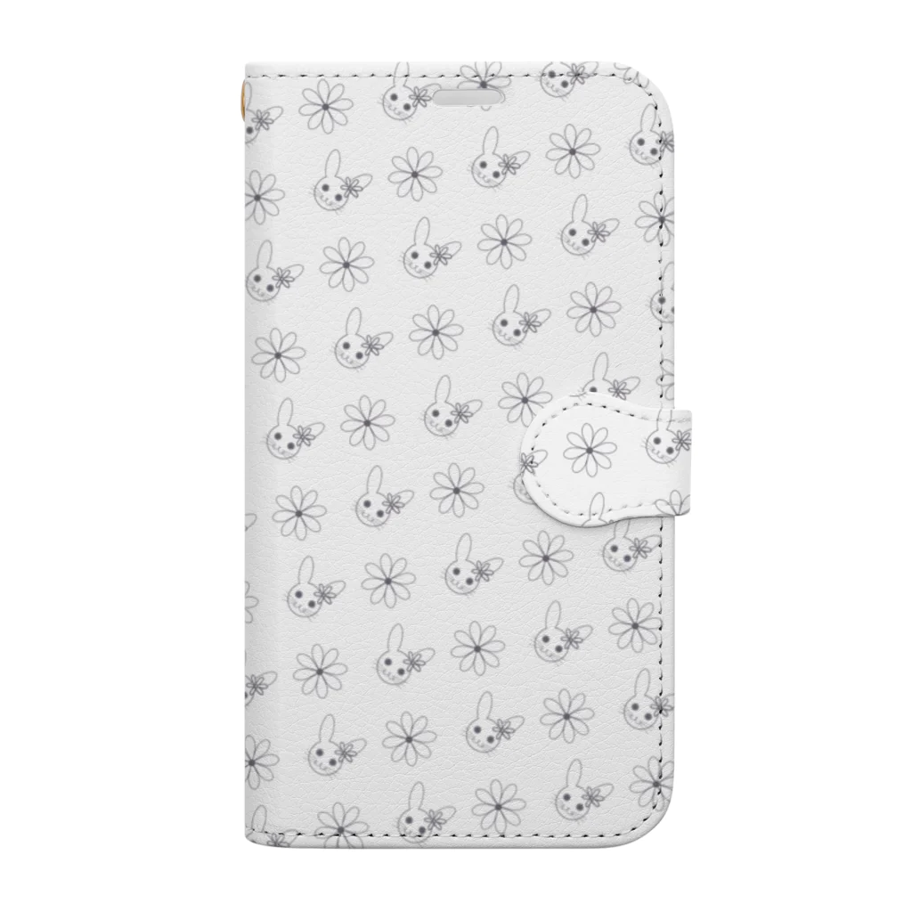 Rabbitflowerのびっくり♥らびこ♥とお花 Book-Style Smartphone Case