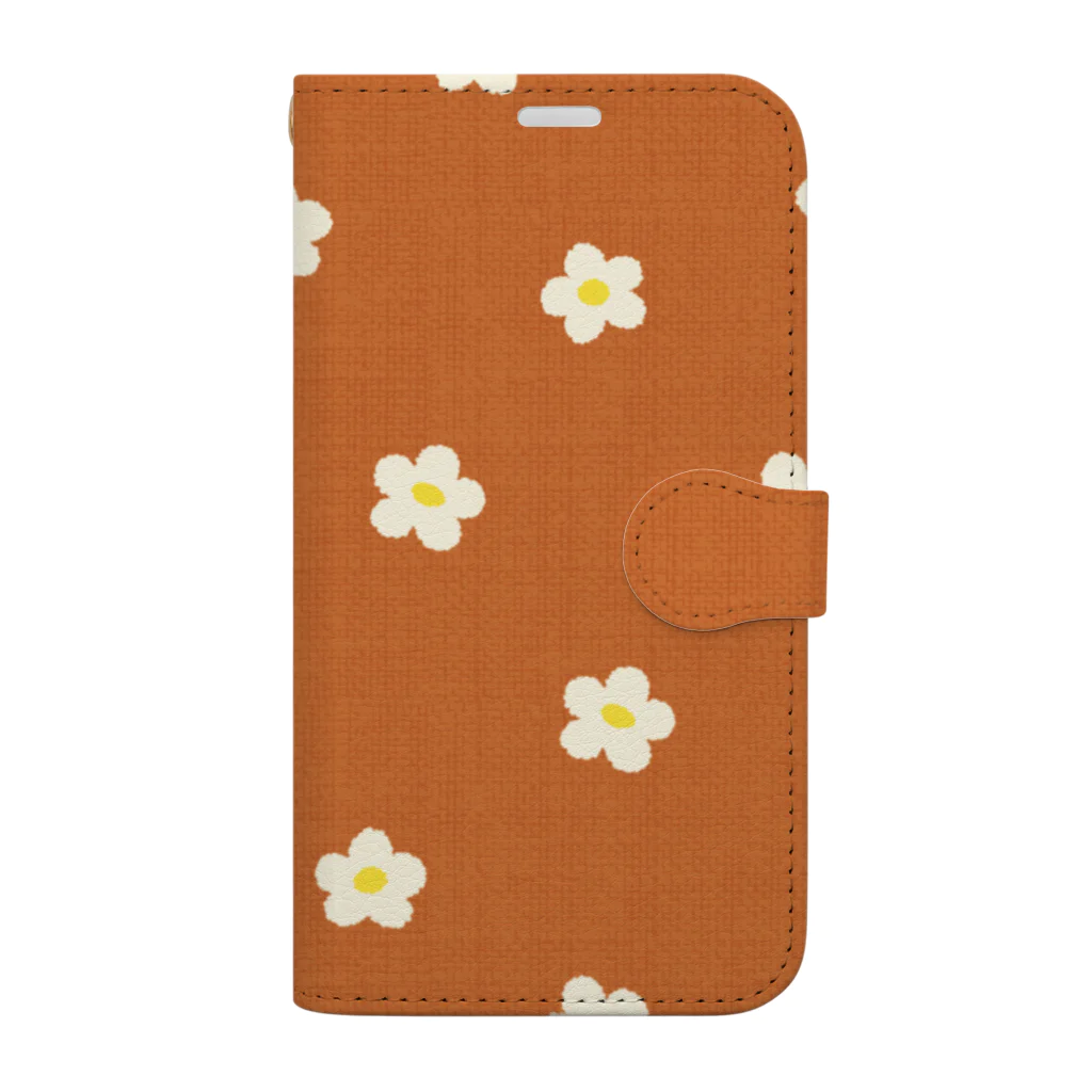 こめつぶ店のお花っぽい Book-Style Smartphone Case