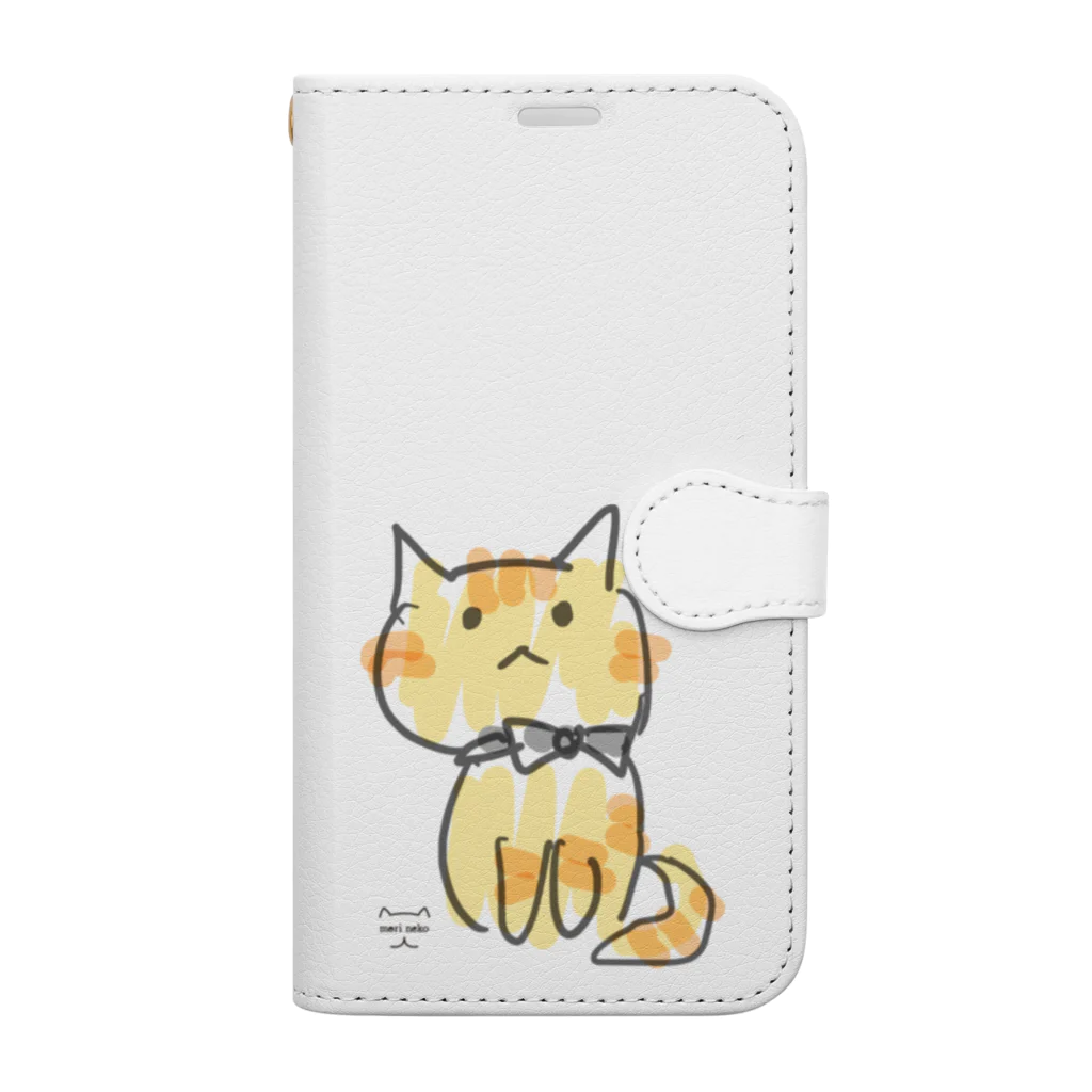 保護ねこカフェ もりねこのえびぞう Book-Style Smartphone Case