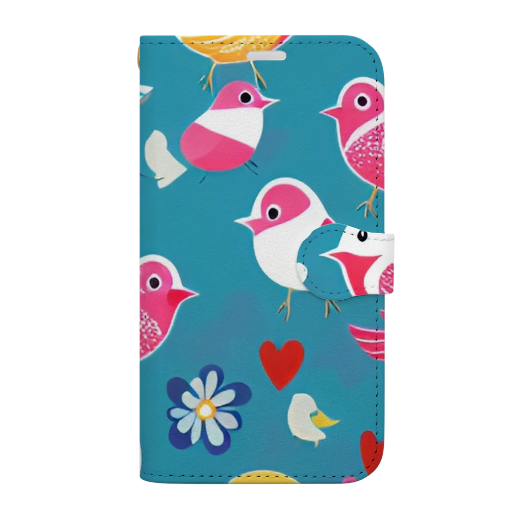 鳥愛のとりとり Book-Style Smartphone Case