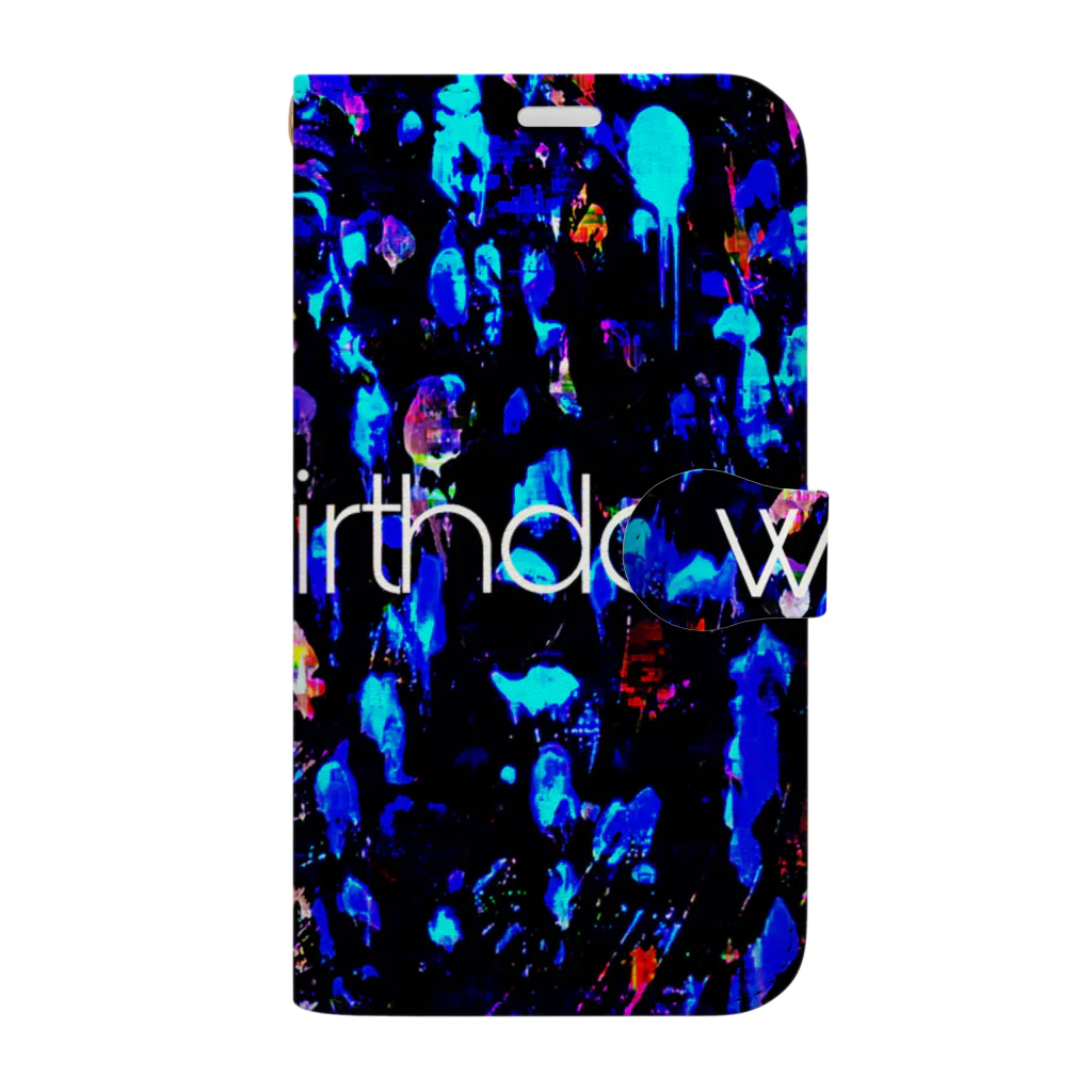 water to birthday の【silent tears drops -rain-】iPhone cover  手帳型スマホケース