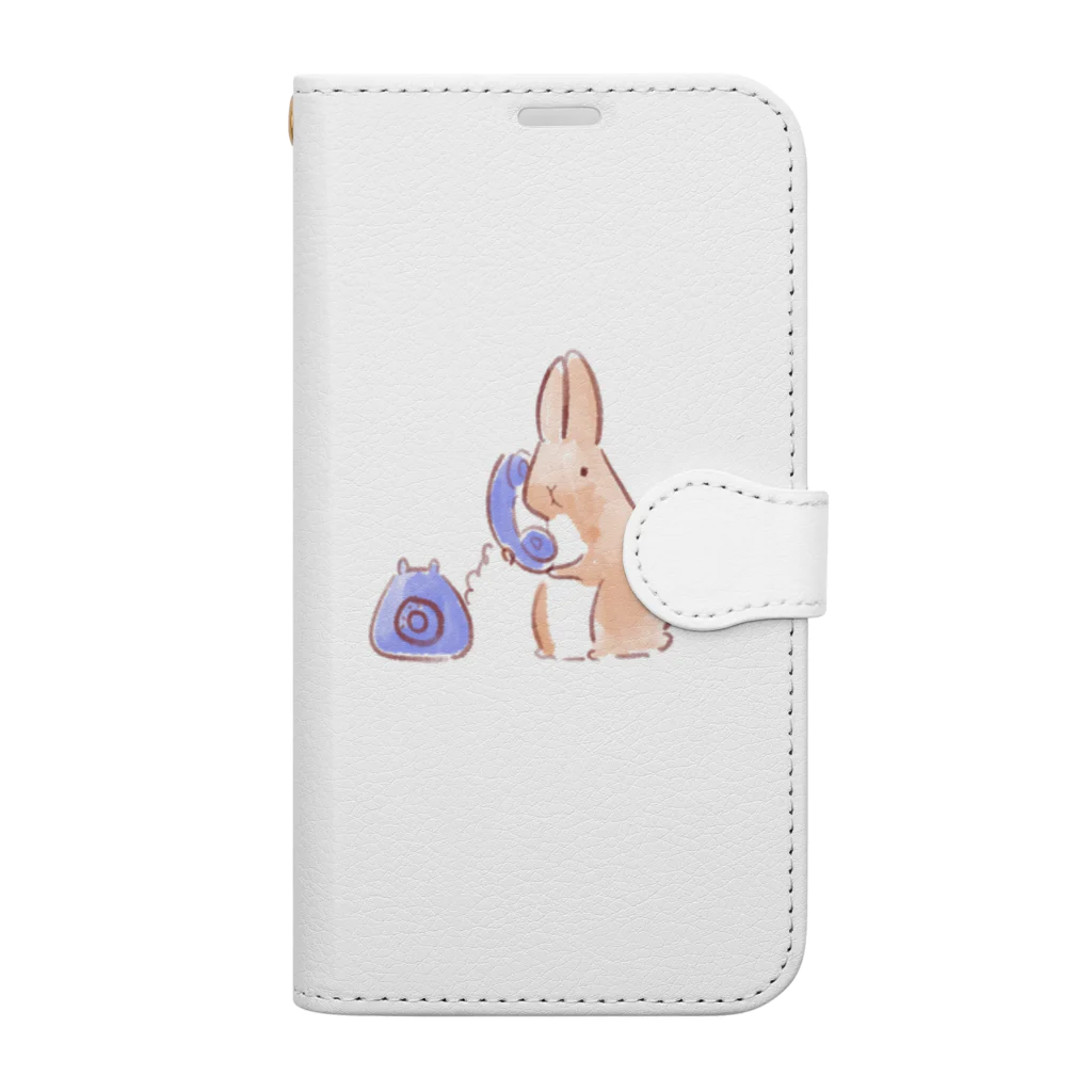 うさぎまにあ。のおでんわうさぎ　茶色 Book-Style Smartphone Case