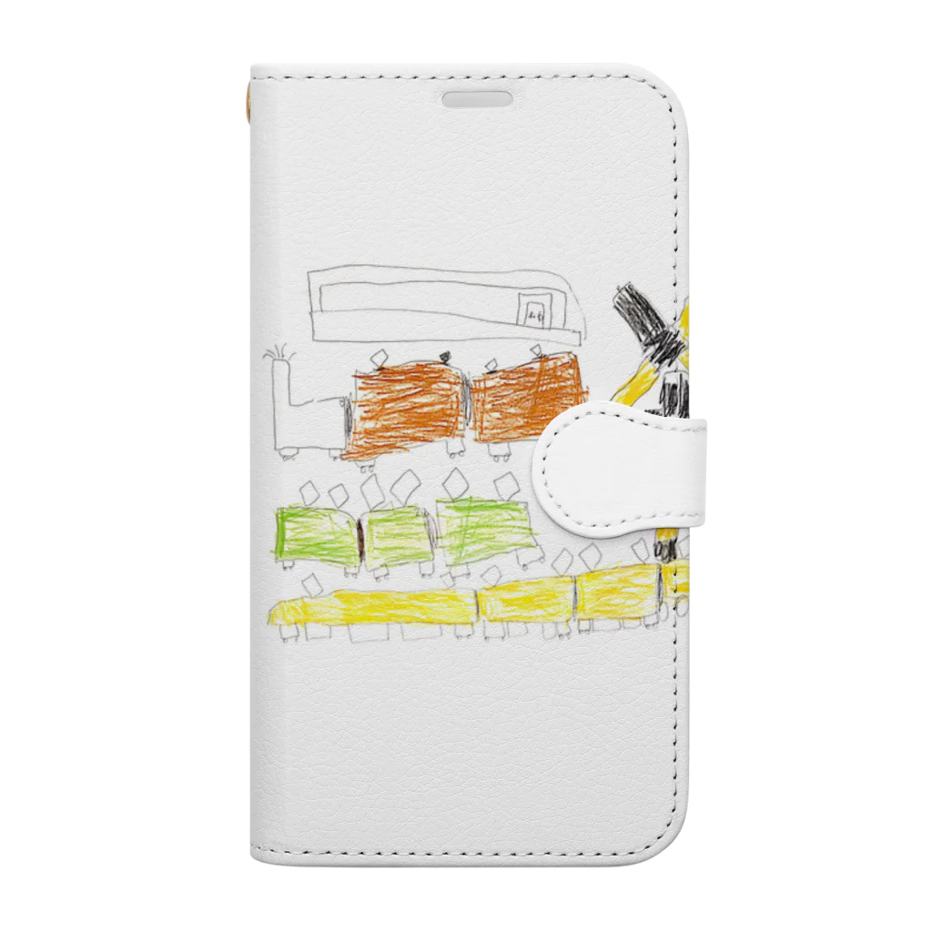 裸足になれるのふみきりマン Book-Style Smartphone Case