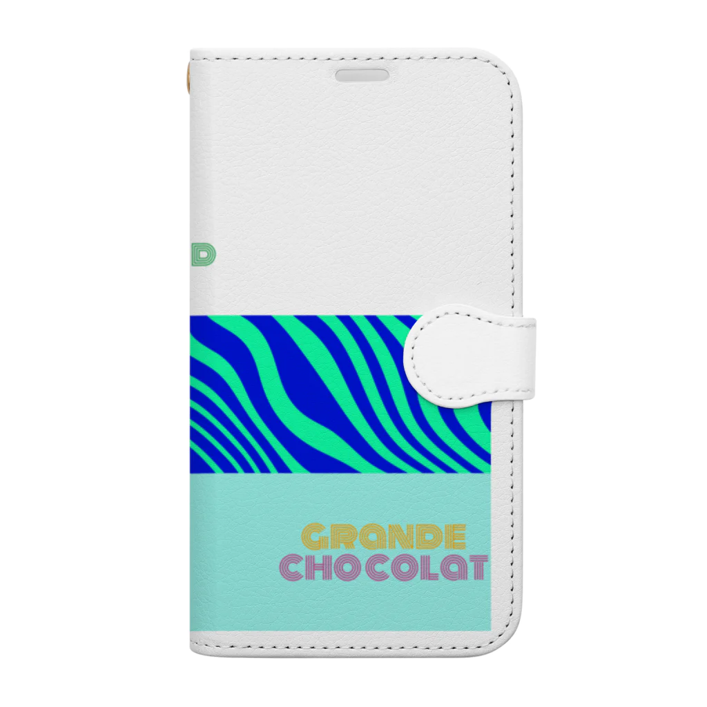 小柴屋さん(あどべ専士)のBlue almond & grande chocolat ver.1 Book-Style Smartphone Case