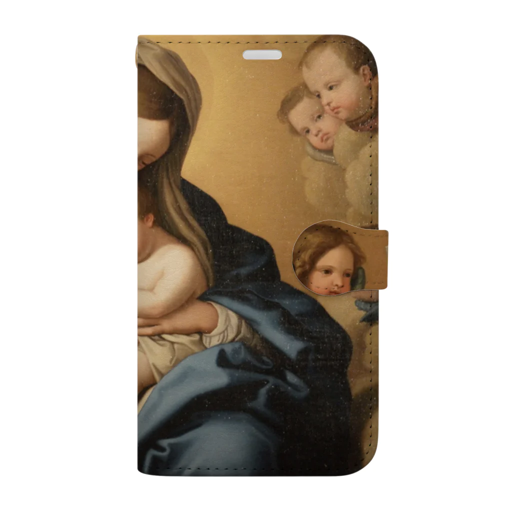 世界美術商店のマドンナと子供と天使たち / Madonna with Child and Angels Book-Style Smartphone Case