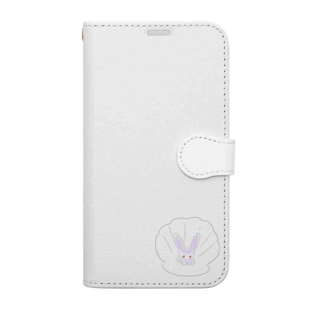 妖怪 水姫城-Yokai.Mizukijyo-ฅ^ơωơ^ฅ♡の貝がらと、ネコうさ🐰 Book-Style Smartphone Case