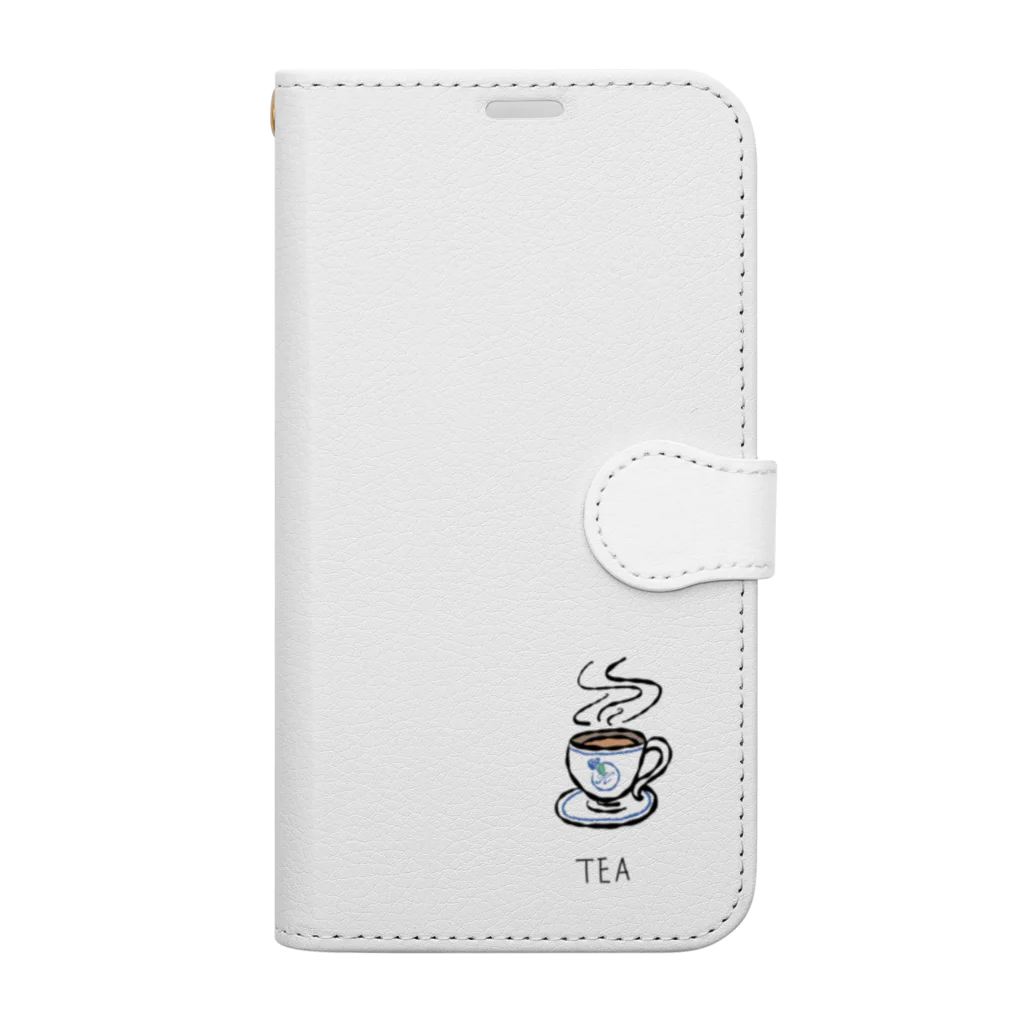 とある丸眼鏡の描き散らしのTEA_透明 Book-Style Smartphone Case