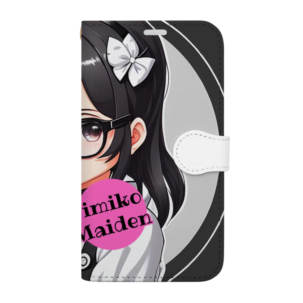 Jimiko Maiden (ジミコメイデン)の【Jimiko Maiden】おすましメイド（缶バッジ）（iPhoneケース） Book-Style Smartphone Case