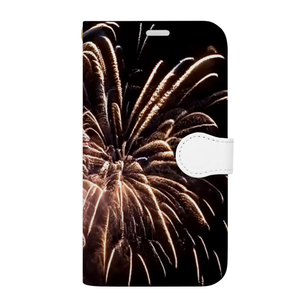 SAMURAI_JPの花火Fireworks（カラー） Book-Style Smartphone Case