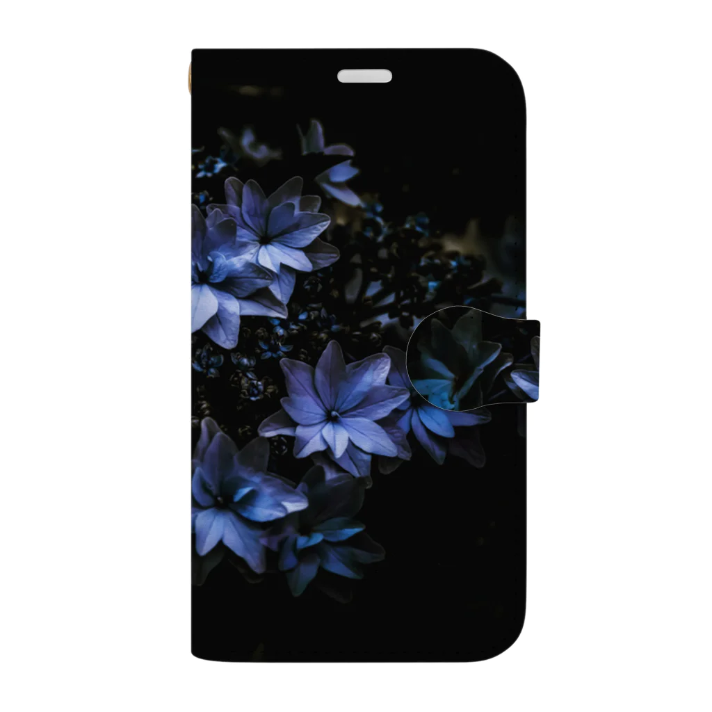 FUYUGITUNE-officialの紫陽花 宵闇青藍 Book-Style Smartphone Case