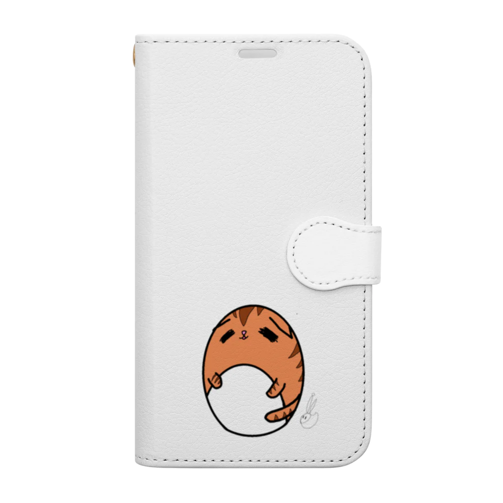 エスリエのアニマルたまご ねこ Book-Style Smartphone Case