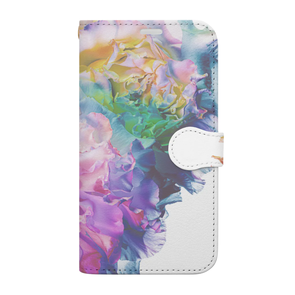 K_flowerのRainbow Carnation Book-Style Smartphone Case