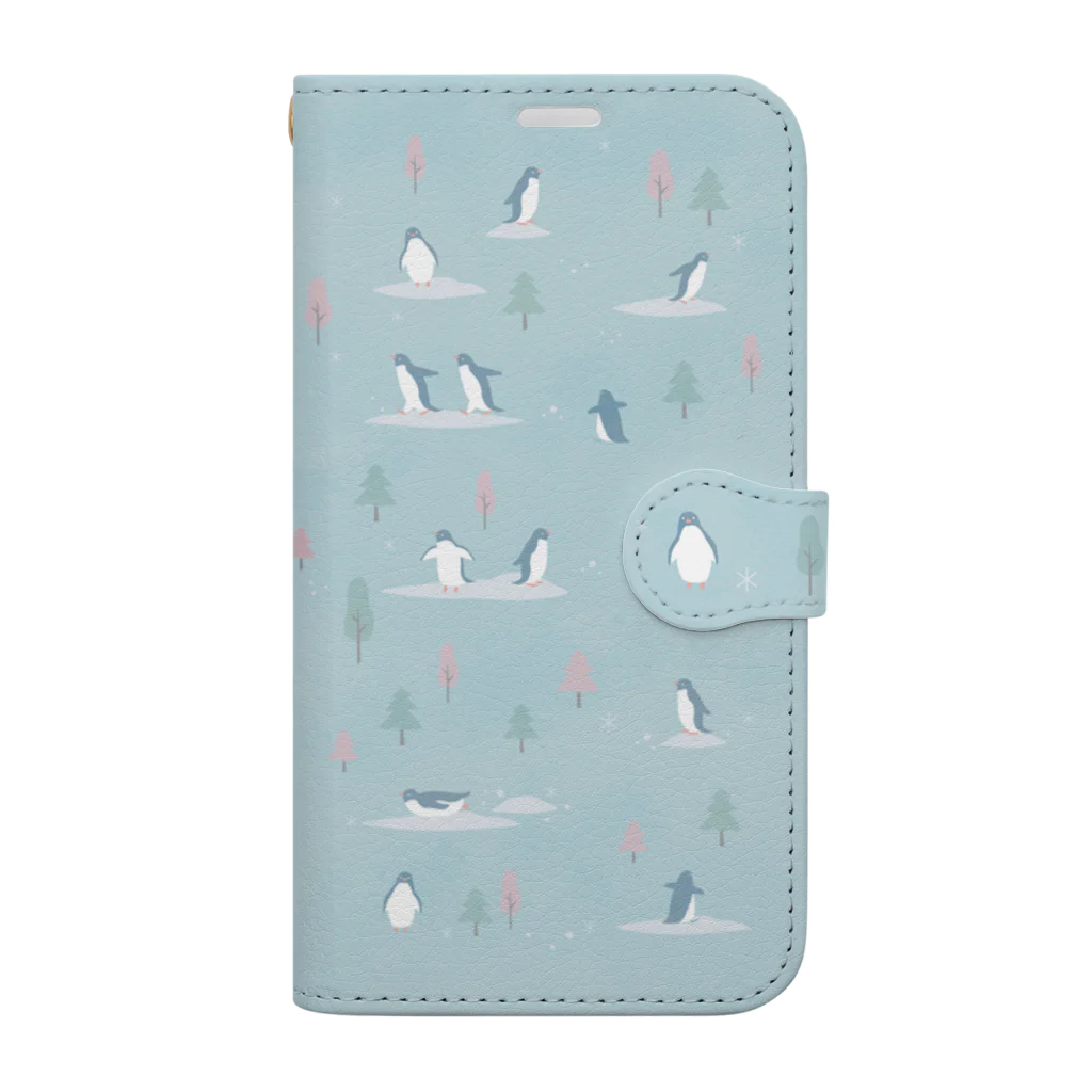 なしもものペンギンちゃんスマホケース Book-Style Smartphone Case