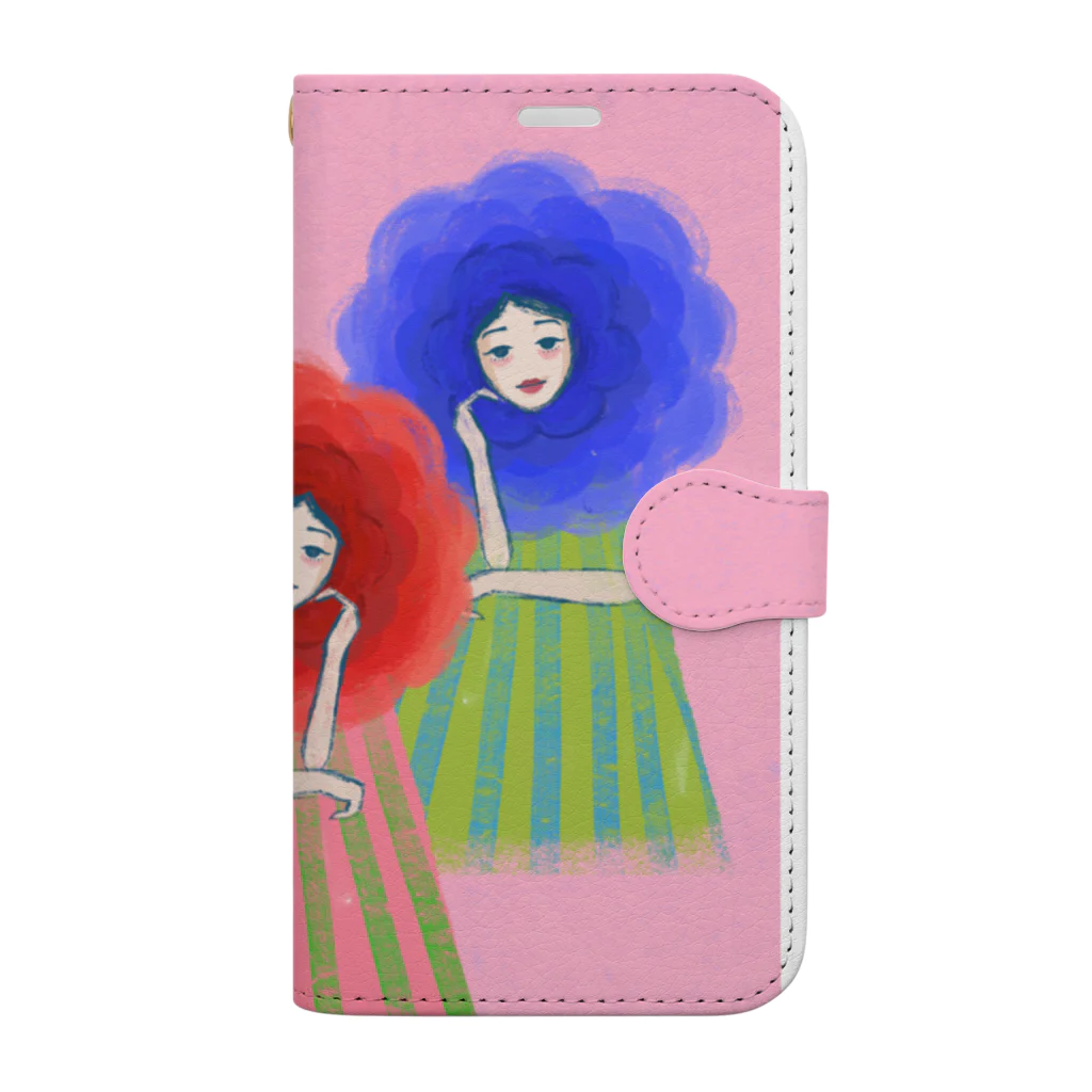 Yumi ＋ ArtのFlower Girls  Book-Style Smartphone Case