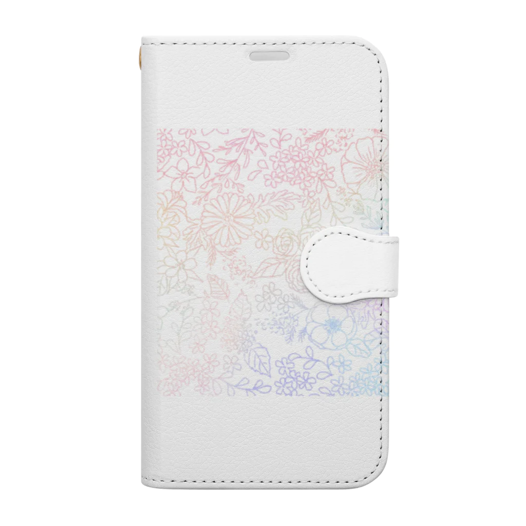 光のフラーレン33のお花 Book-Style Smartphone Case