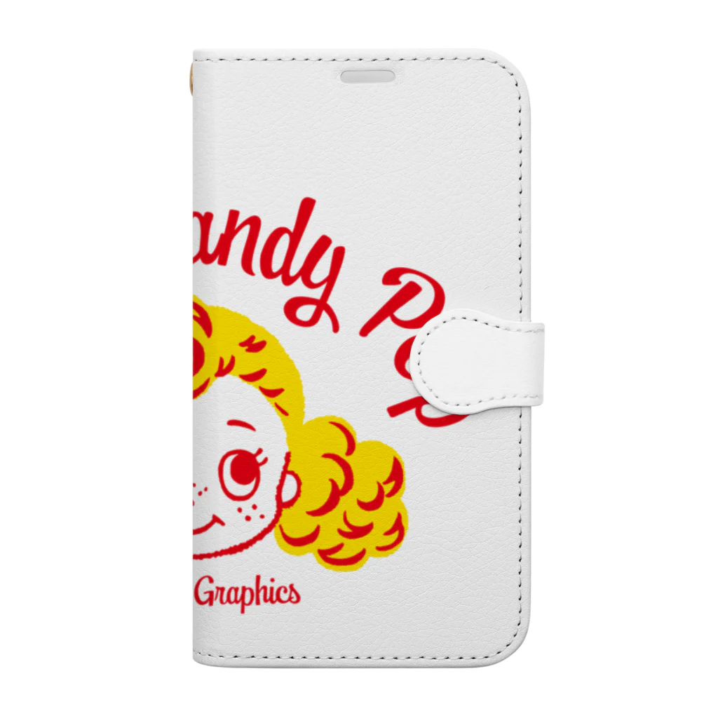 SUNDAYS GRAPHICSのLittle Candy Popちゃん！ 手帳型スマホケース