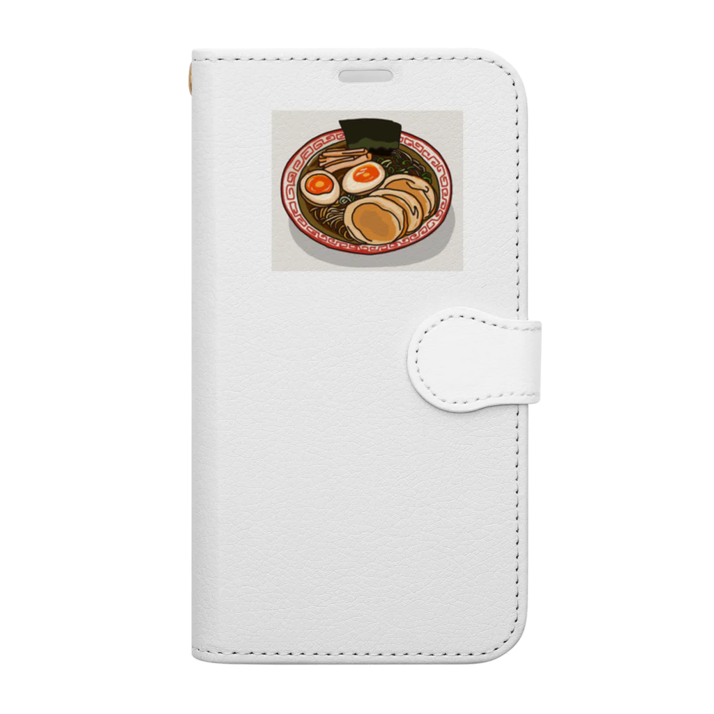 ひまわりのラーメン スマホケース Book-Style Smartphone Case