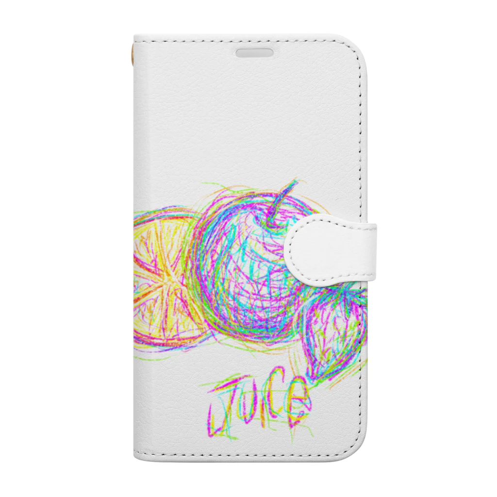 arcane-moaのJuice fruits mix-white&pale color Book-Style Smartphone Case