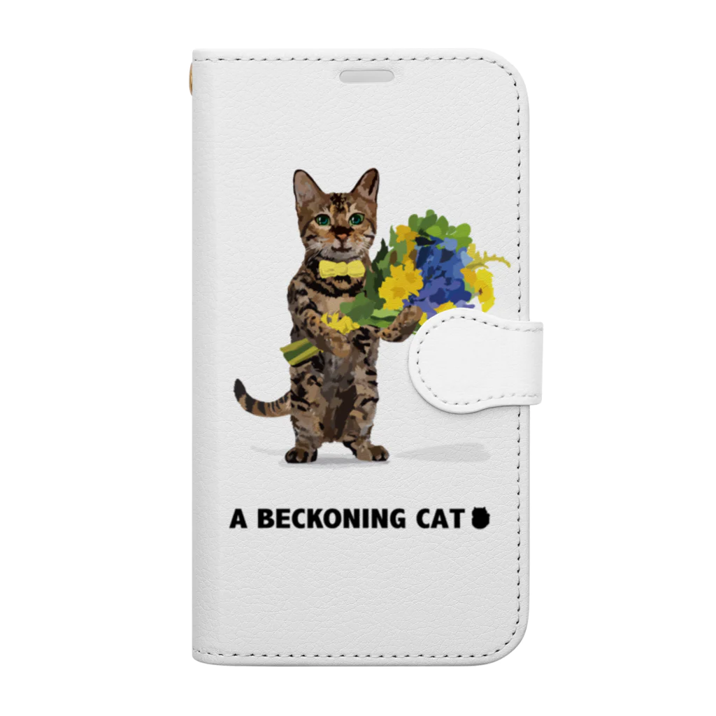 A BECKONING CATの愛をこめてはにゃ束ねこ　 Book-Style Smartphone Case