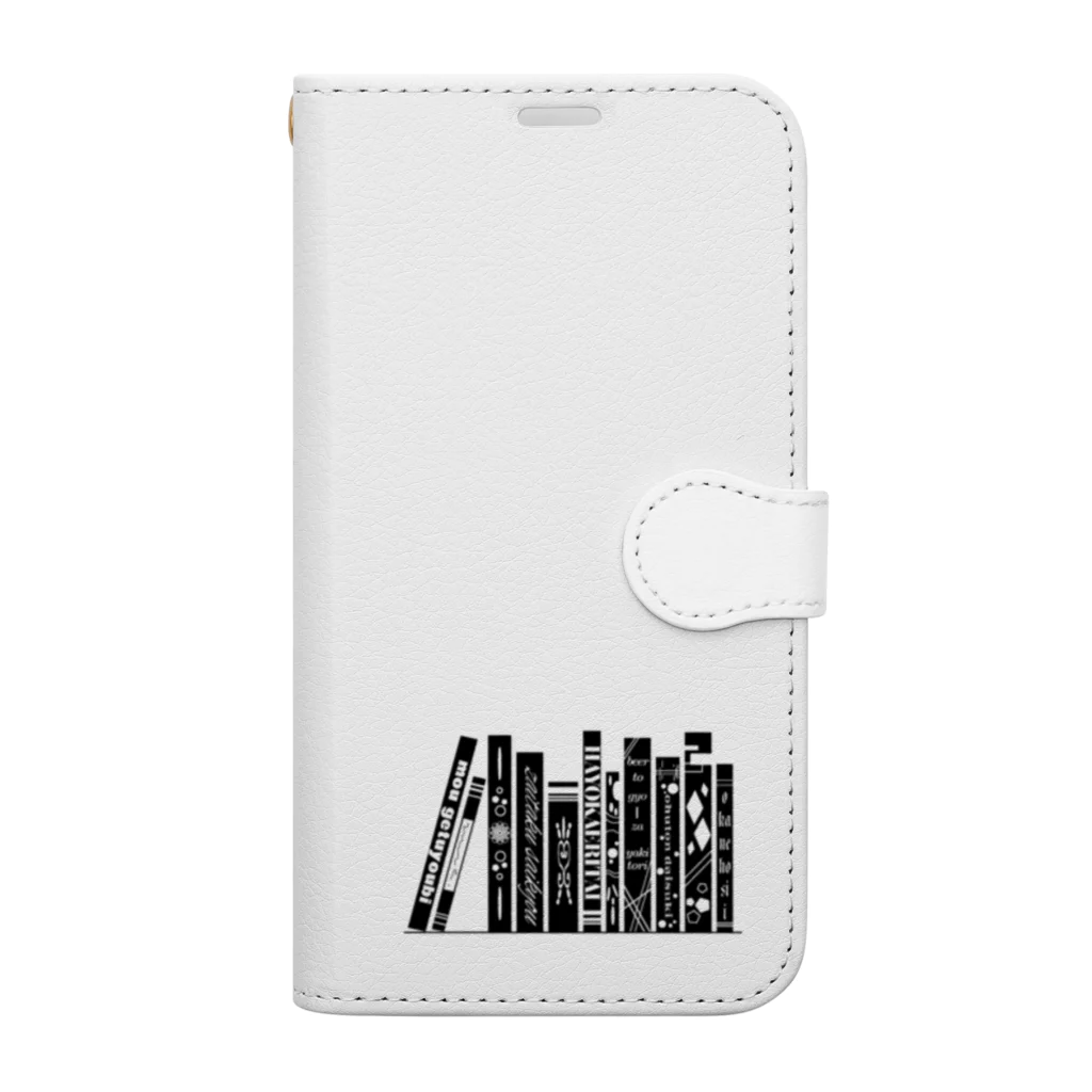 みなのせかいのよく見ると怠惰な本棚 Book-Style Smartphone Case