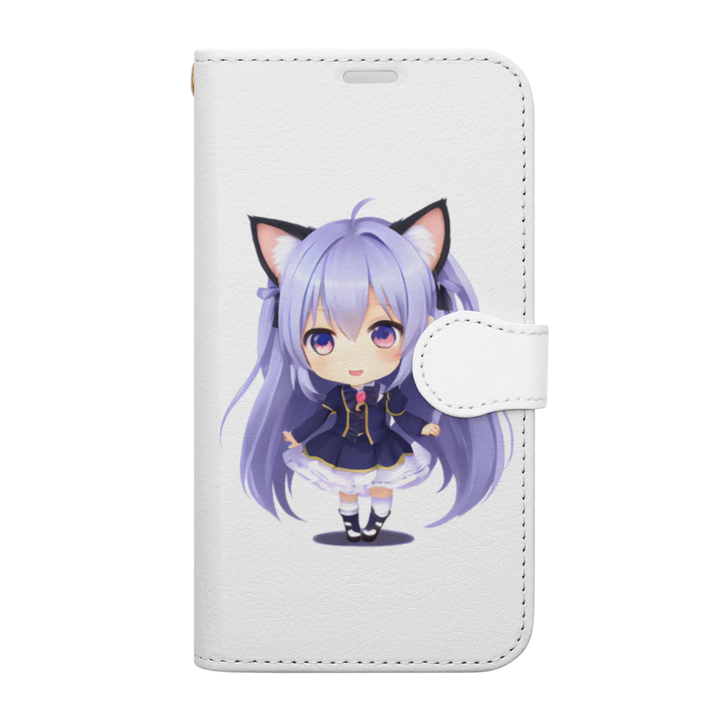 KAZAHANAのネコ耳ふぅちゃん Book-Style Smartphone Case