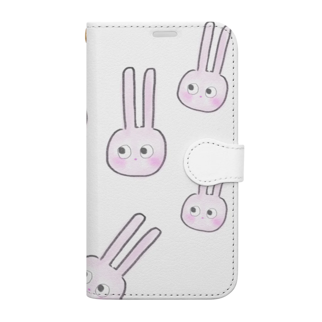 mannmaruのイラストうさぎさん Book-Style Smartphone Case