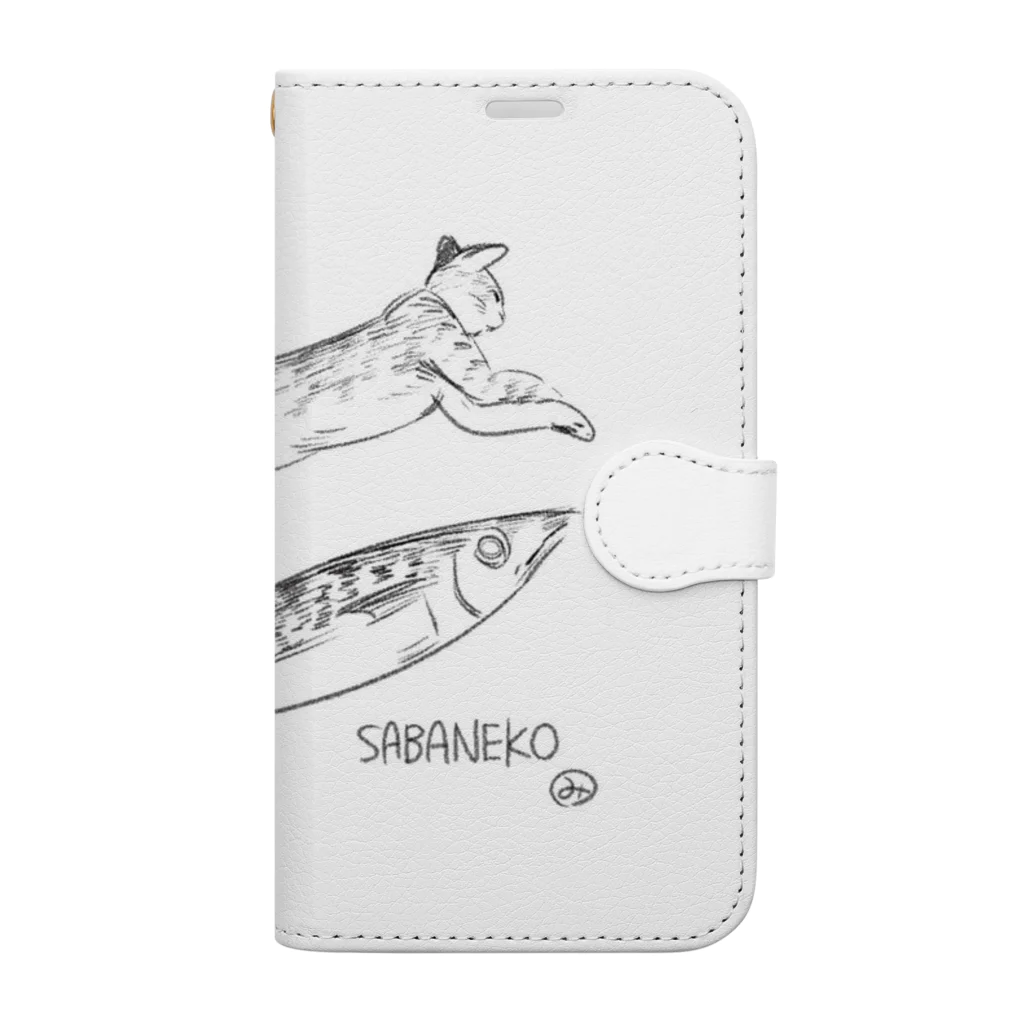 miyuki. candypopのサバねこ Book-Style Smartphone Case