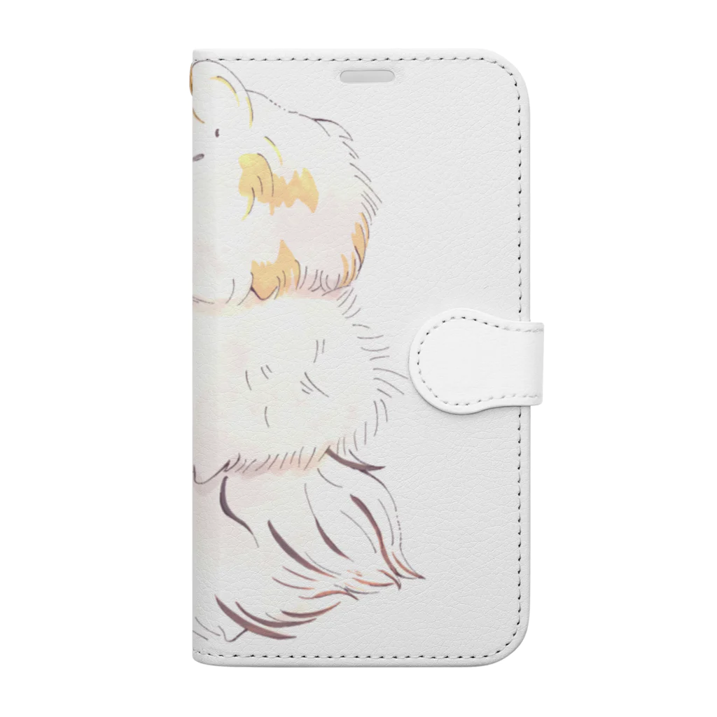 momomo_omiのモルモットつみつみver3 Book-Style Smartphone Case