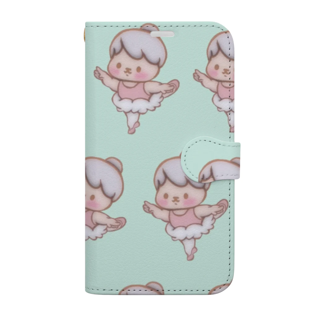 BabyBallerina🩰ONLINESHOPのベビーバレリーナ　アラベスクグリーン Book-Style Smartphone Case