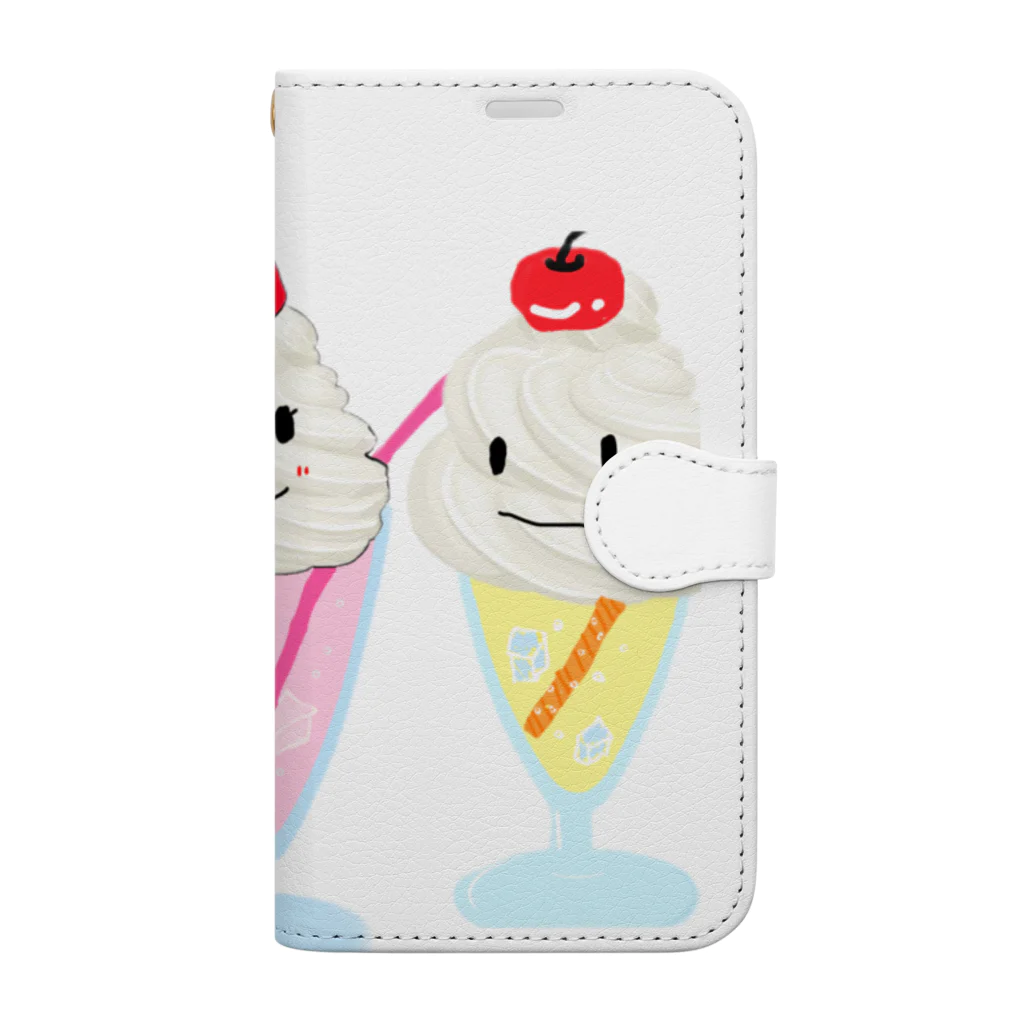 chiro&kuroのクリームソーダー三兄弟 Book-Style Smartphone Case