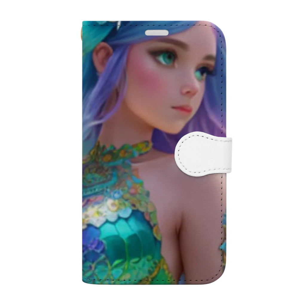 💖宇宙整体♪🌈♪こころからだチャンネル♪💖の mermaid  LARA 手帳型スマホケース