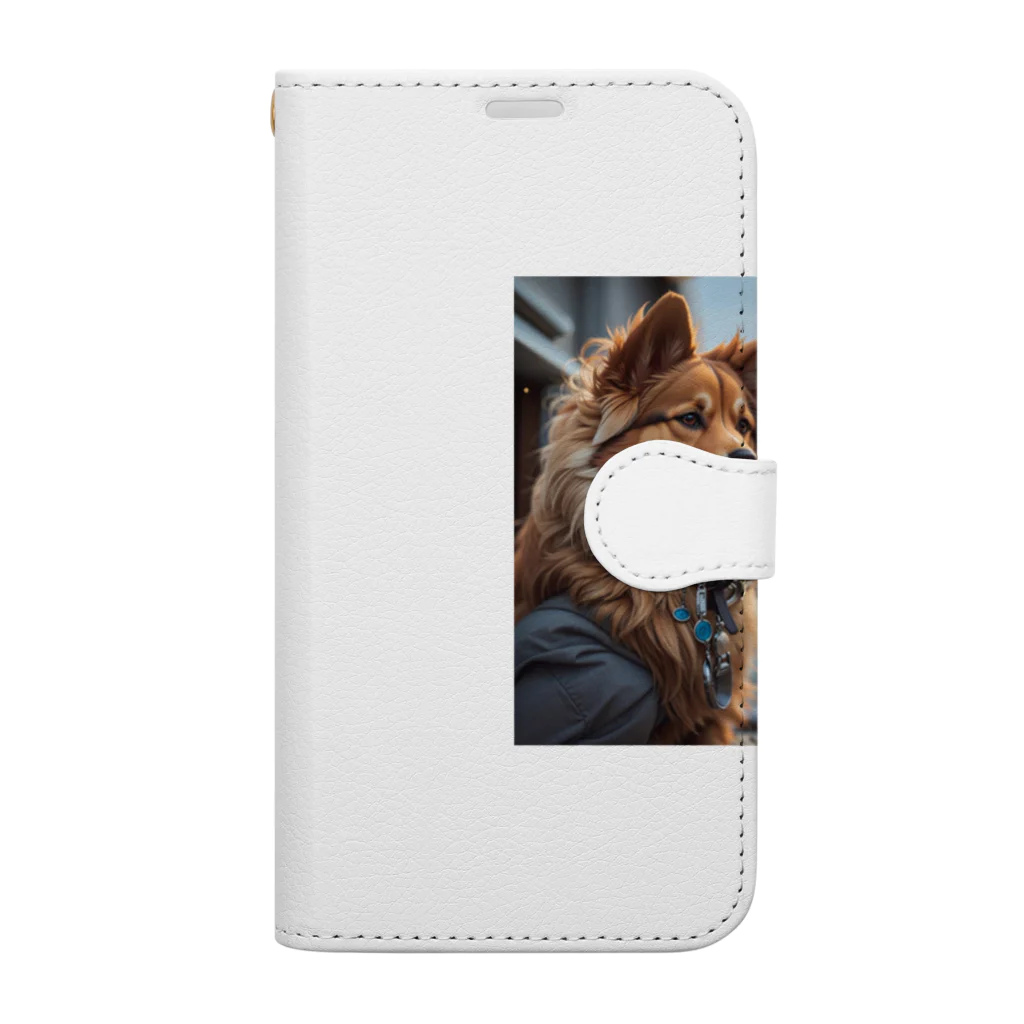 majuiceの凛々しい犬 Book-Style Smartphone Case