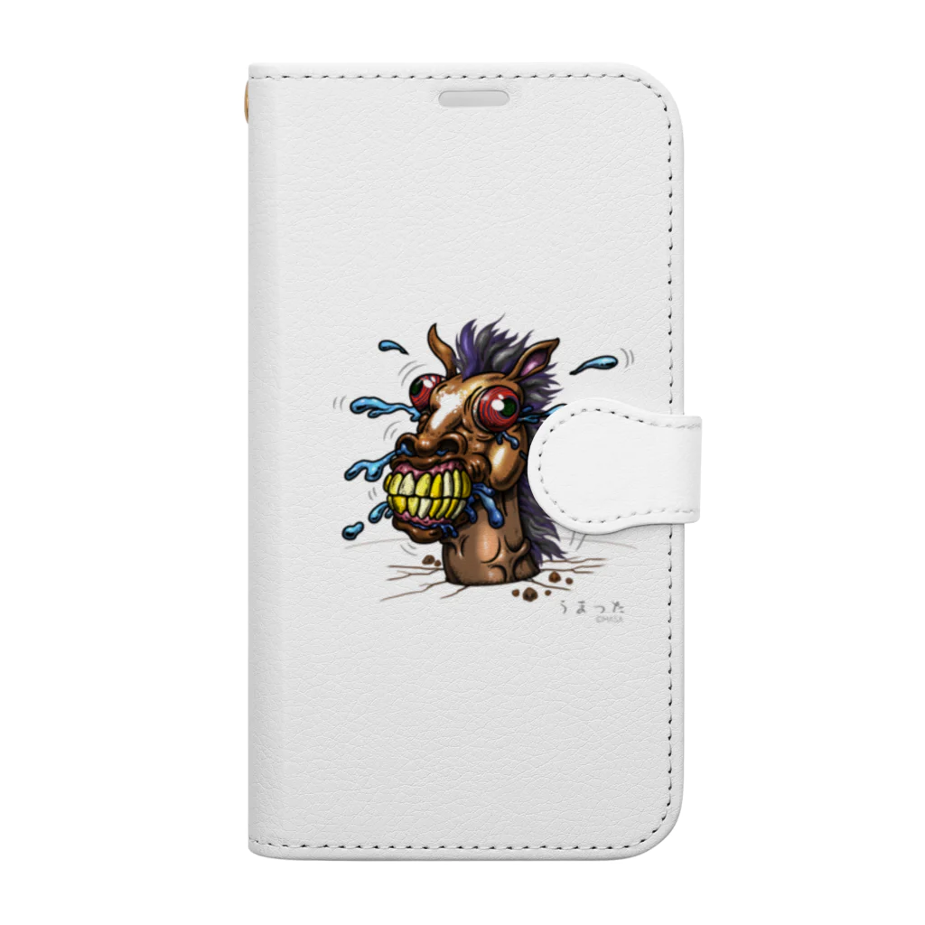 MASA ｜Opensea/NFT Art/SUZURI の馬が…埋まった[Horse-Hold-Hole] Book-Style Smartphone Case