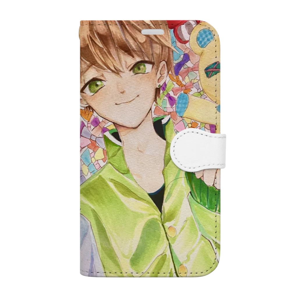 _a888popuriのカラフルくん Book-Style Smartphone Case