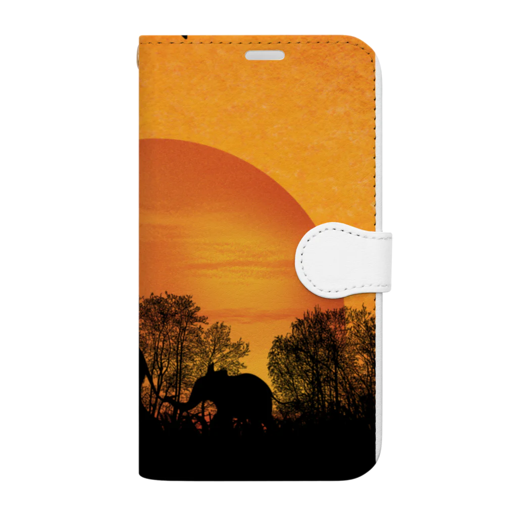 BISCO@道具屋のFarm Animal エレファント Book-Style Smartphone Case