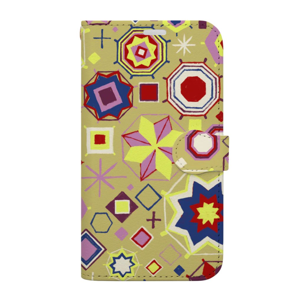 IZANAMI by Akane Yabushitaの東南アジアのチャーム（お寺カラー・パターン） Book-Style Smartphone Case