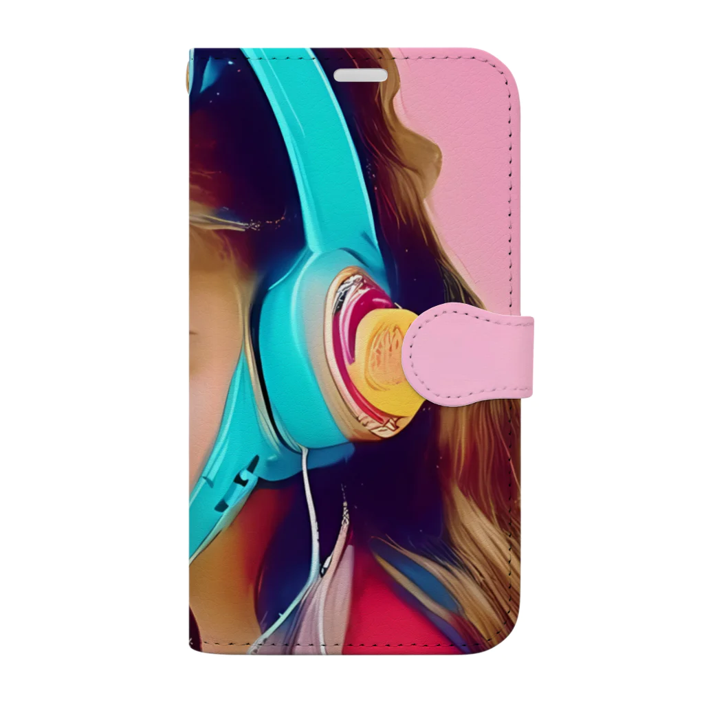 Headphonegirlのヘッドフォンガール 手帳型スマホケース