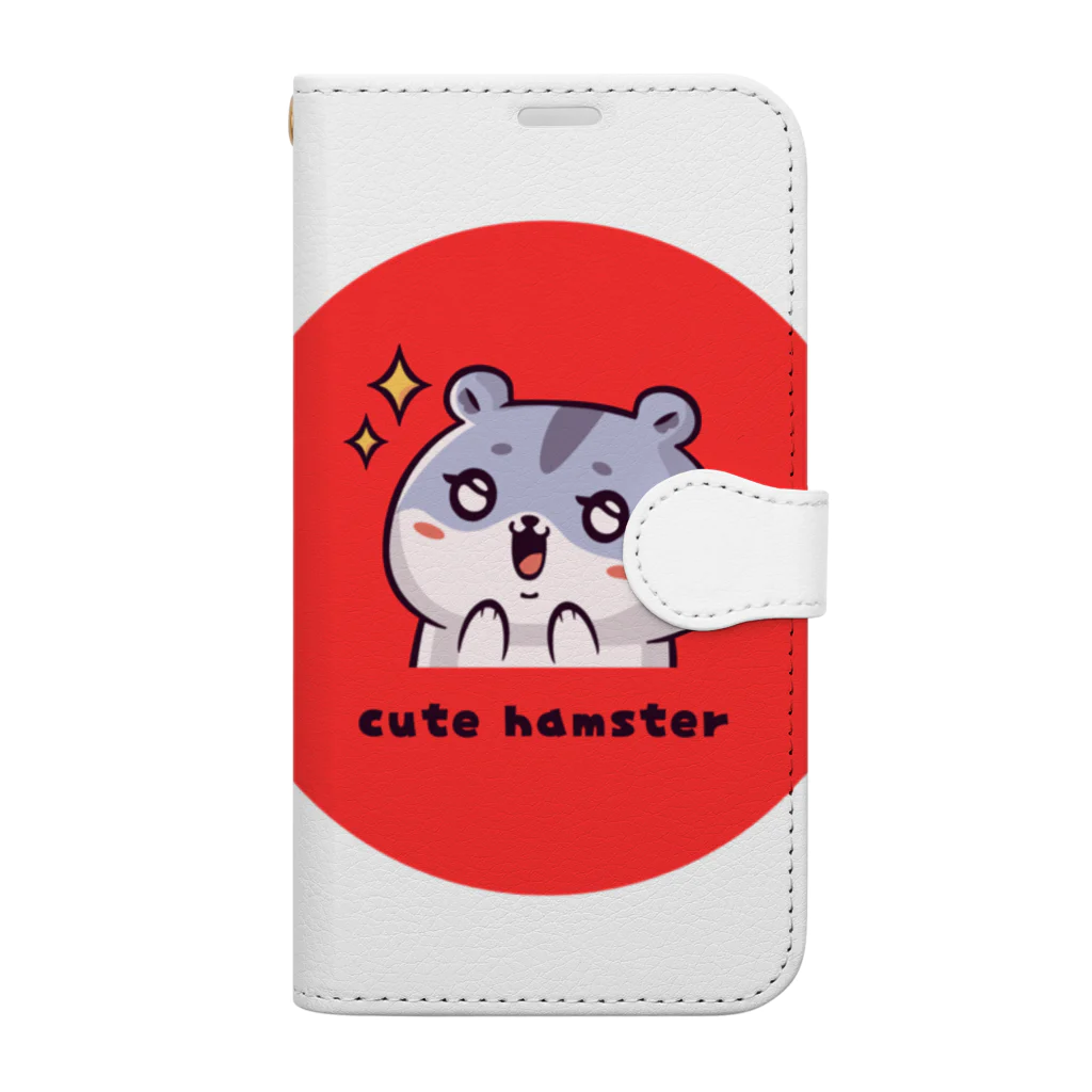 blue_7777　まねきねこショップのCute Hamsters Autumn in Japan Book-Style Smartphone Case