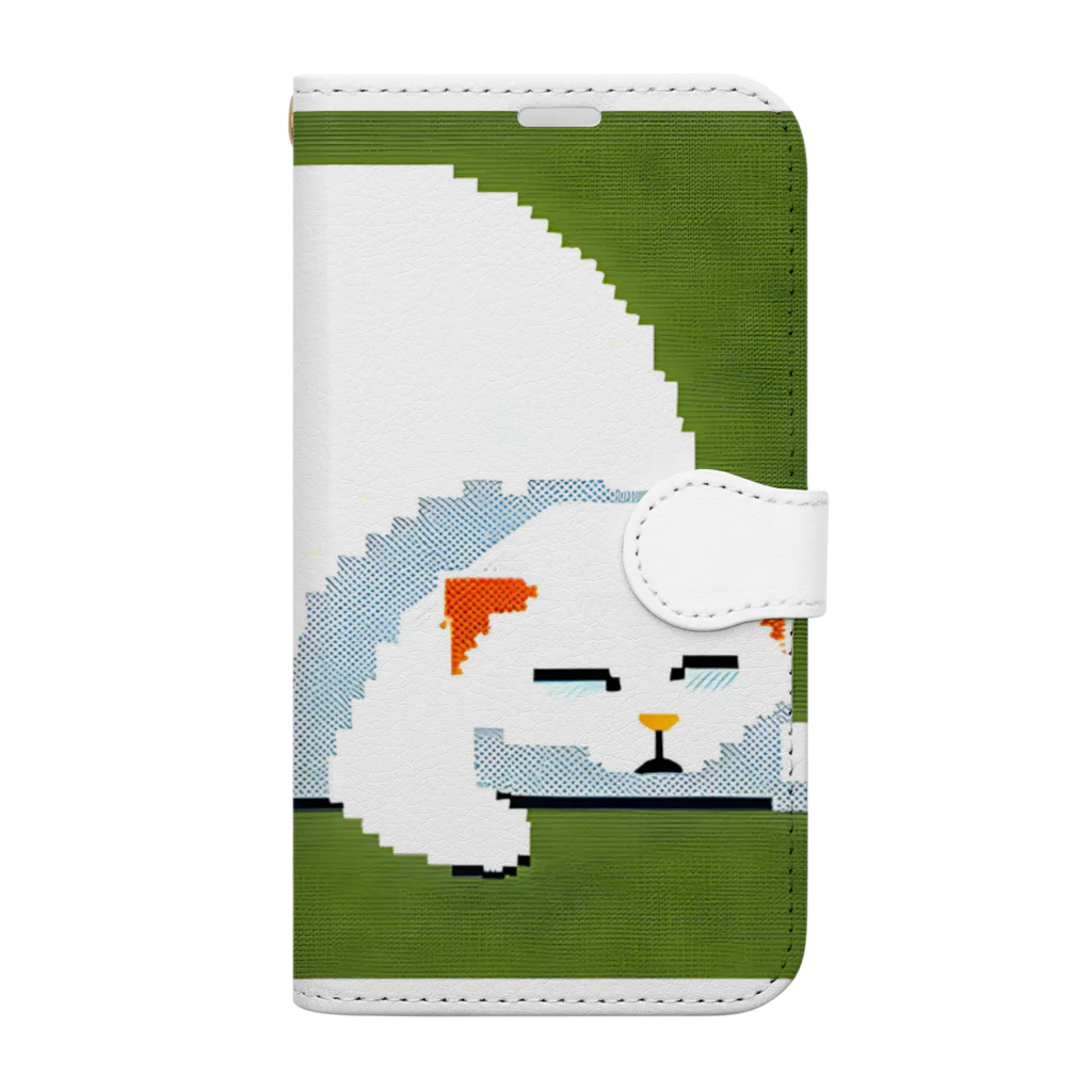 PixelArtMaestroの抹茶の魔法眠り 手帳型スマホケース