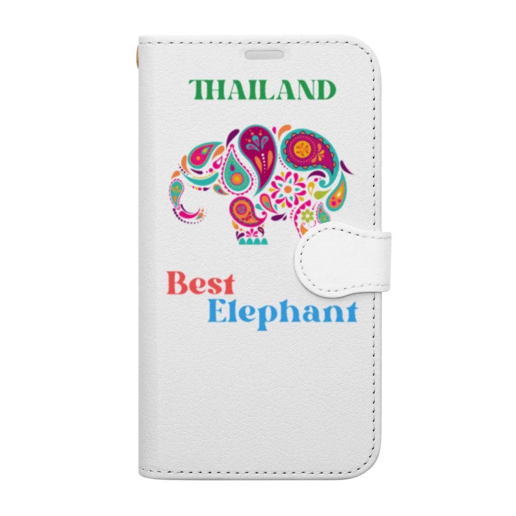 🐘チャーンショップ🐘のTHAILAND Best Elephant 🐘 手帳型スマホケース