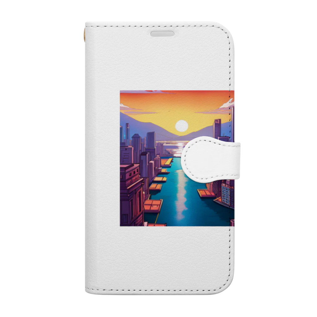 pixel-martの夕日 Book-Style Smartphone Case