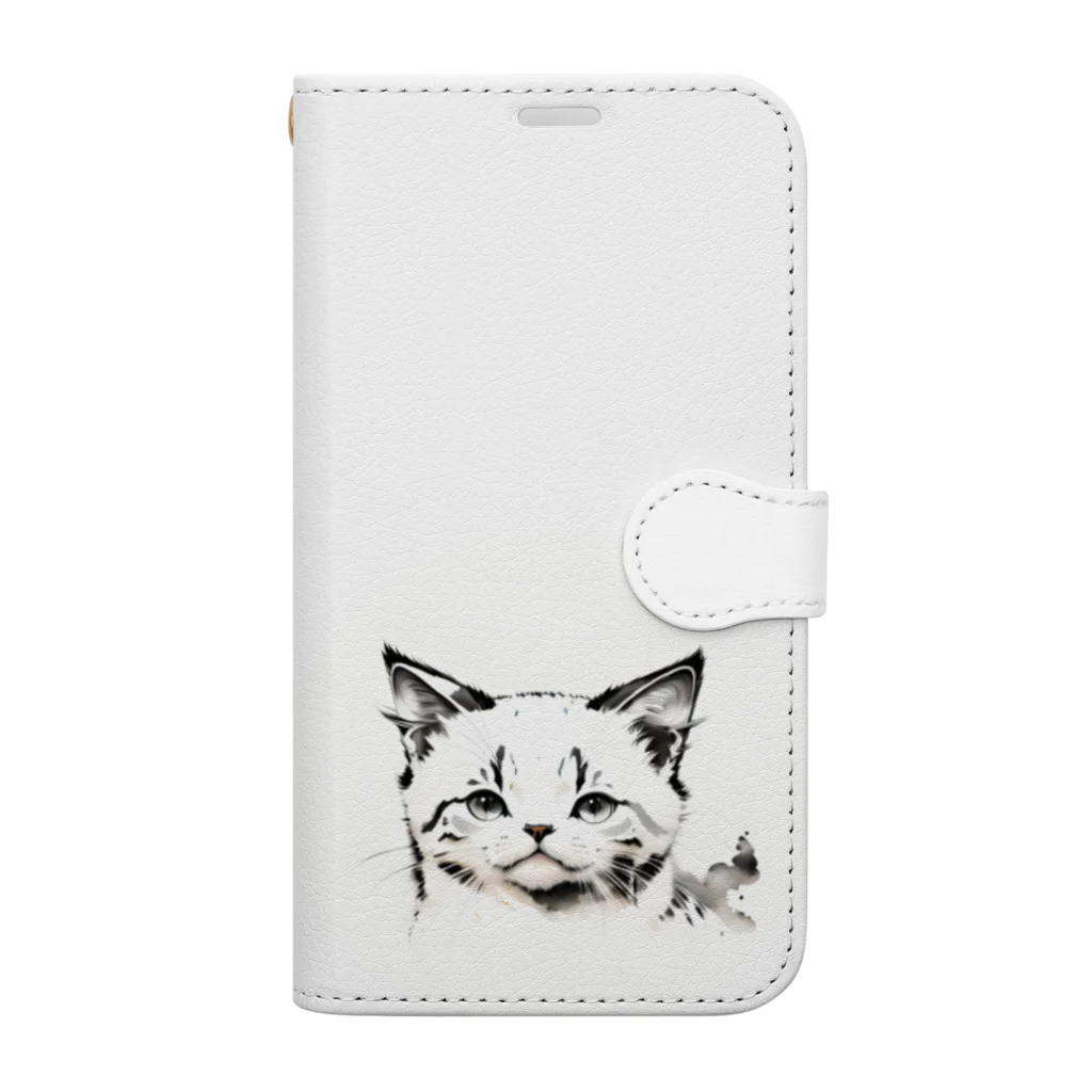 waffle2000のねこさん８ Book-Style Smartphone Case