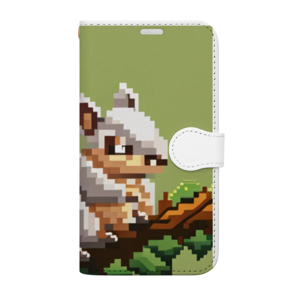 L-USのドット絵のりすくん Book-Style Smartphone Case