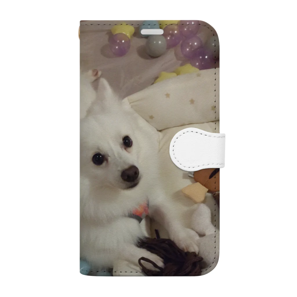 MIPA♥の愛犬パールグッズ　Mipa♥日本スピッツ 手帳型スマホケース